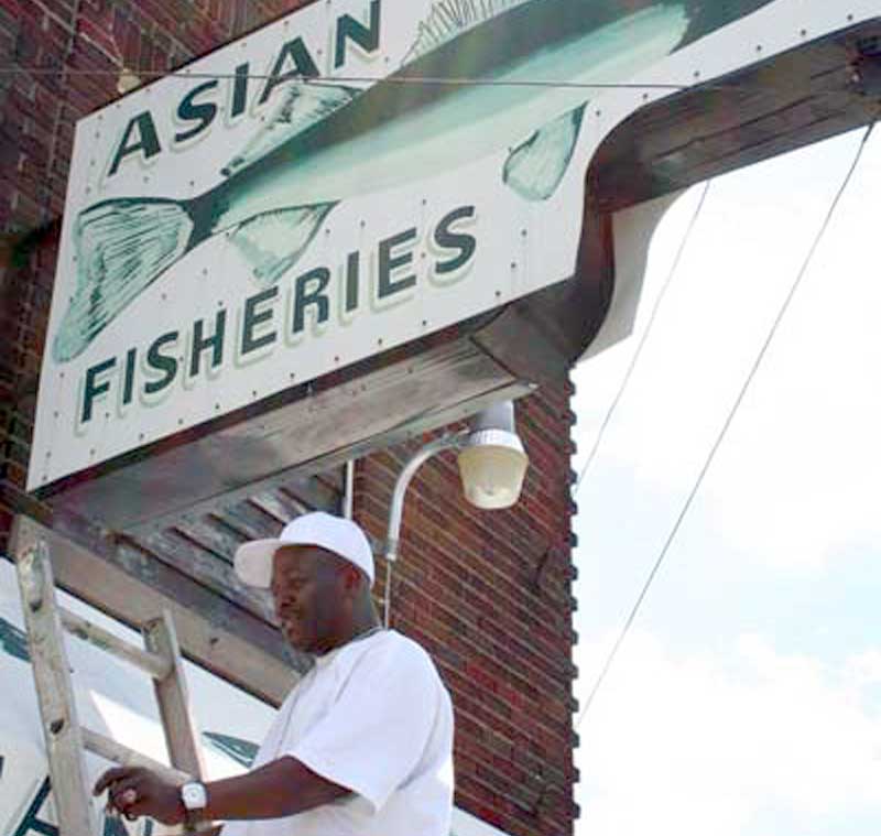 Asian Market sign painter