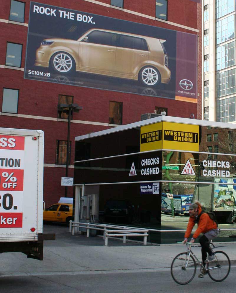 Break the box by riding a bike