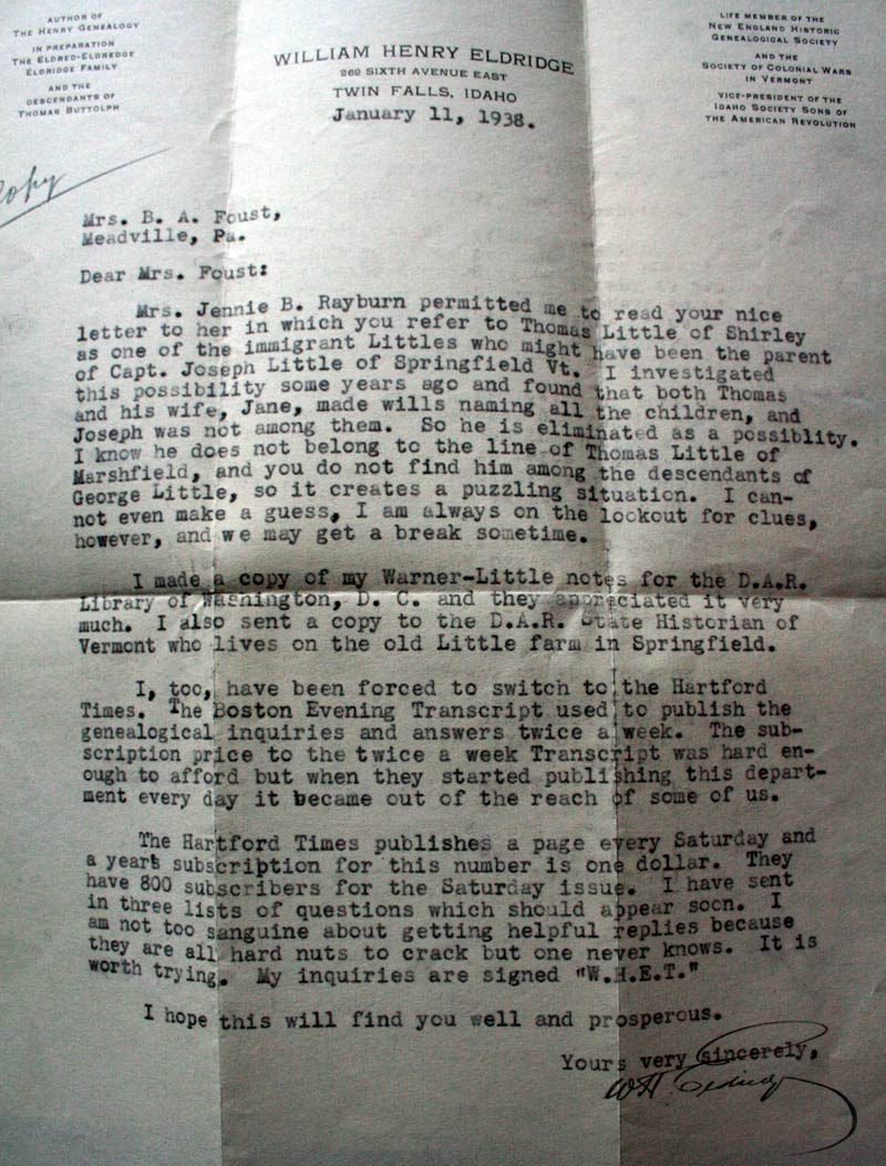 letter correspondence