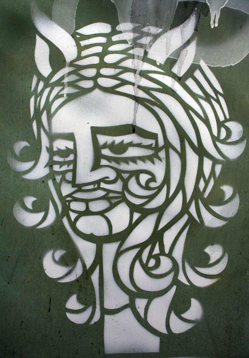 Medusa like weird lady