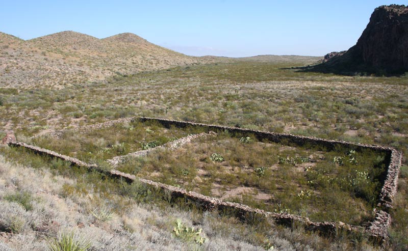 Corral above Apache Canyon in big Bend National Park