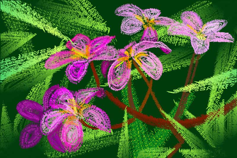 flowers in text